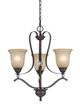 Cal® Lighting & Accessories Riverton 3-Light Golden Chandelier-0