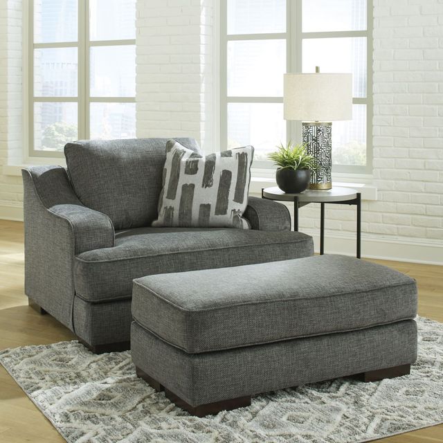 Benchcraft® Lessinger Pewter Ottoman-2