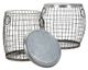 A & B Home Balaz 2-Piece Stainless Steel Iron Wire Table Set-2