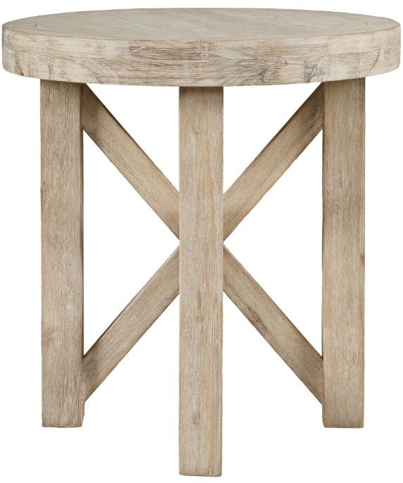 Jofran Inc. Sierrafina Almond Round End Table-1
