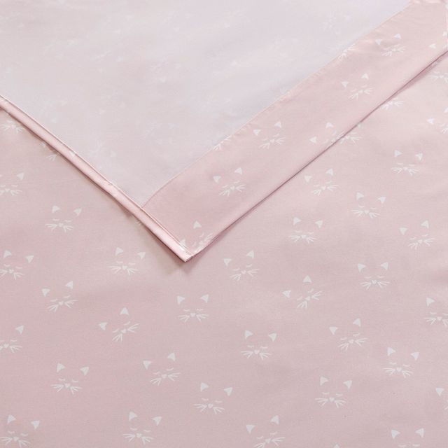 Olliix by Intelligent Design Pink Cats Full Novelty Printed Sheet Set-0