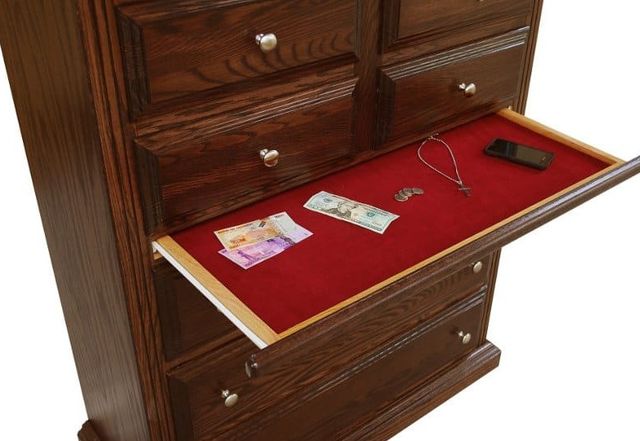 Wolfcraft Furniture McKinley Brown Chest with Pull Tray-1