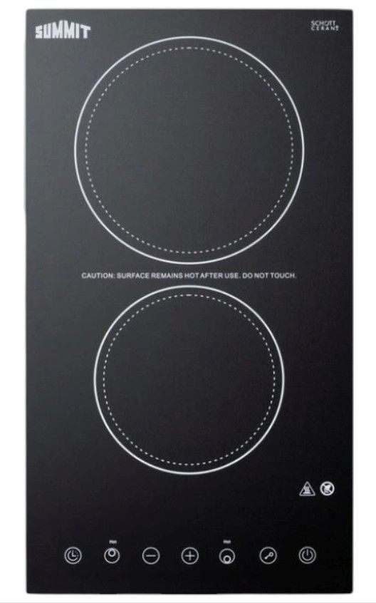 Summit® 15" Black Electric Cooktop-0