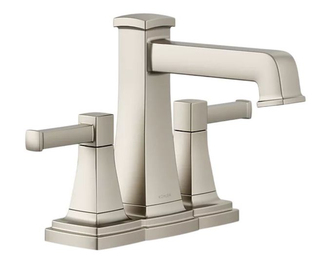 KOHLER® Riff® Vibrant Brushed NIckel Brass Centerset Bathroom Sink Faucet-0