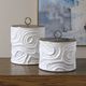 Uttermost® Ivory Tide 2-Piece Ivory/Metallic Canister Set-1