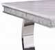 ACME Furniture Zander White Dining Table with Mirrored Silver Base-3