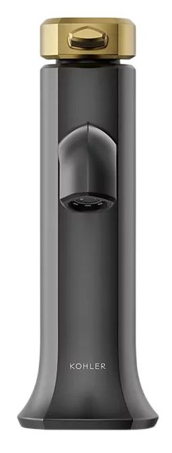 KOHLER® Occasion® Matte Black with Brushed Moderne Brass Single-Handle Bathroom Sink Faucet-1