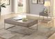 ACME Furniture Cecil II Gray Oak Coffee Table with Chrome Base-1