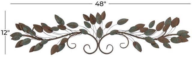 Deco Marche Blue 12" Leaf Wall Decor-1