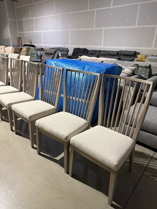Clearance Universal Explore Home™ Set of 8 Modern Farmhouse Bowen Weathered Gray Side Chair-1
