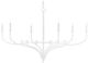 Currey & Company Cyrilly Gesso White Chandelier-0