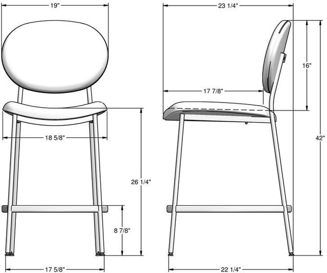 Amisco Customizable Cassandra Upholstered Counter Stool-2
