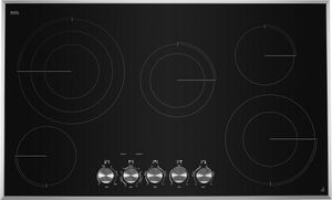top view of the JennAir® 36" Stainless Steel Electric Radiant Cooktop