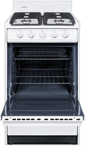 Summit® 20” White Freestanding Gas Range-1