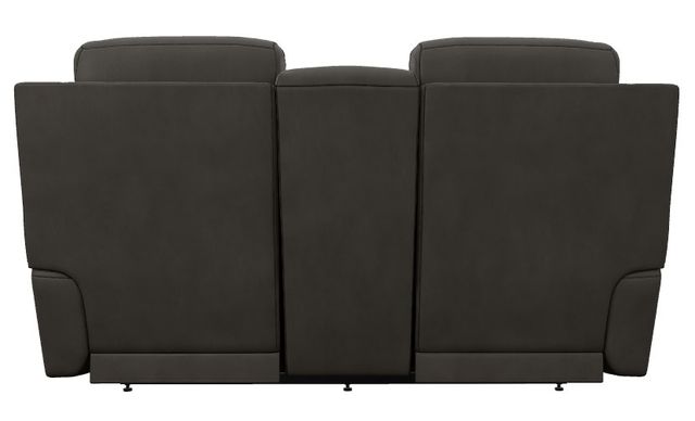 La-Z-Boy® Emmons Pewter Leather Power Reclining Loveseat with Console and Headrest-3