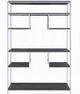 ACME Furniture Vonara Chrome/Rustic Gray Oak Bookshelf-2