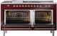 Ilve® Nostalgie II Series 60" Burgundy Pro Style Dual Fuel Range-1