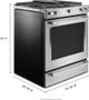 KitchenAid® 30" Stainless Steel Slide In Dual Fuel Range-3