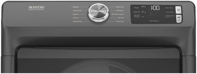 Maytag® 7.3 Cu. Ft. Volcano Black Front Load Gas Dryer-1