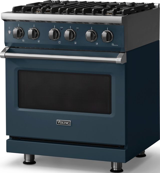 Viking® 5 Series 30" Squall Pro Style Dual Fuel (LP) Range with Polished Chrome Trim-3