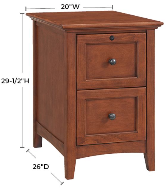 Whittier Wood® Furniture McKenzie Glazed Antique Cherry File Cabinet-2