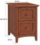 Whittier Wood® Furniture McKenzie Glazed Antique Cherry File Cabinet-2