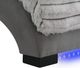 Global Furniture USA Dominic Gray/Nickel Chaise Lounger with USB-4