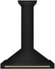 ZLINE Autograph Edition 36" Black Stainless Steel Wall Mounted Range Hood with Champagne Bronze Handle-0