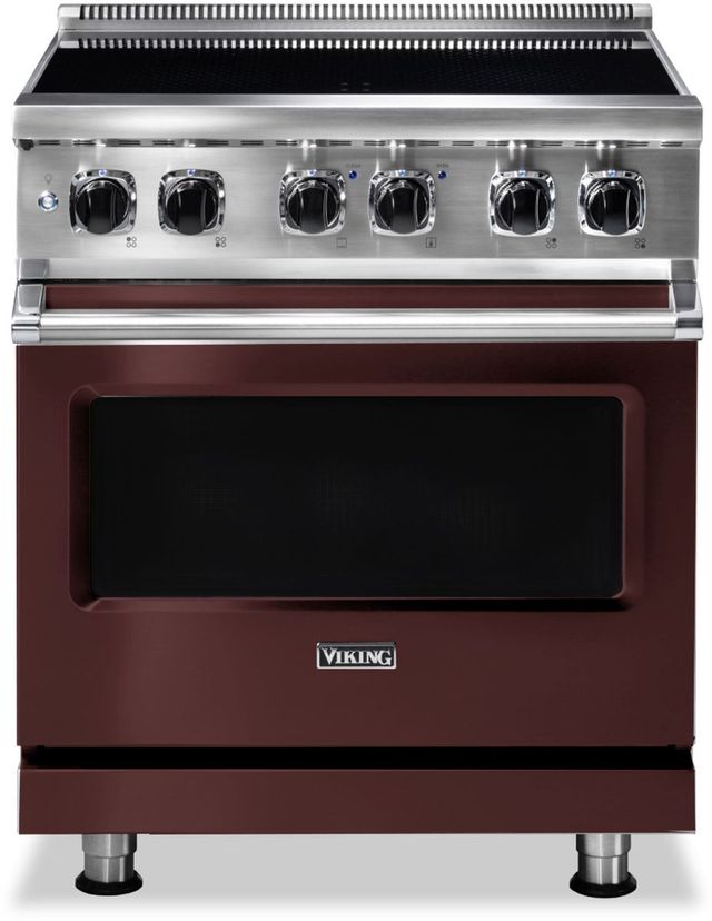 Viking® 30" Kalamata Red Freestanding Induction Range-0