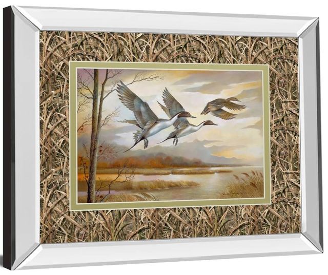 Classy Art Pintails by Ruanne Manning Mirror Framed Wall Art-1