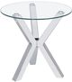 Coaster® Kenzie Tempered Glass Top End Table with Chrome Base-0