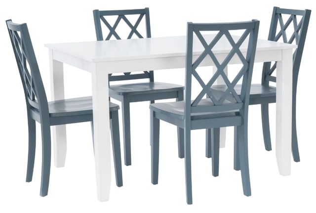 Powell® Maui 5-Piece Graphite/White Dining Set-0