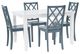 Powell® Maui 5-Piece Graphite/White Dining Set-0