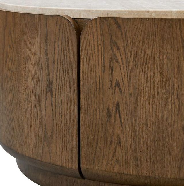 Uttermost® Tindall Provincial Round Travertine Coffee Table-4