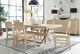 aspenhome® Maddox Biscotti Dining Table with Trestle Base-1
