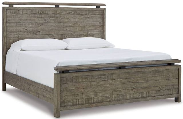Signature Design by Ashley® Brennagan 4-Piece Gray Queen Panel Bed Set-1