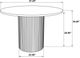 Coaster® Hamlyn 5-Piece Cream/Walnut Dining Table Set-2