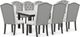 Signature Design by Ashley® Jeanette 9-Piece Dark Brown/White Dining Table Set-0
