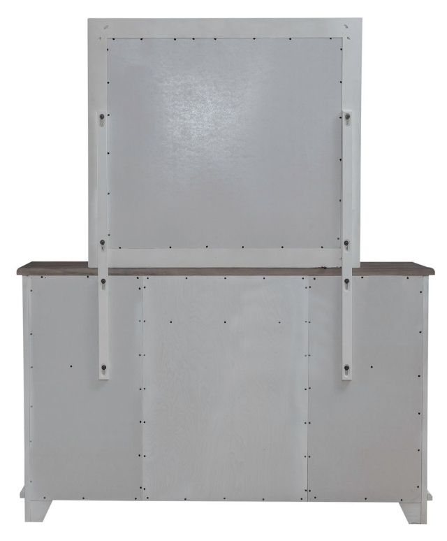 Liberty Furniture River Place Riverstone White/Tobacco Dresser and Mirror-4