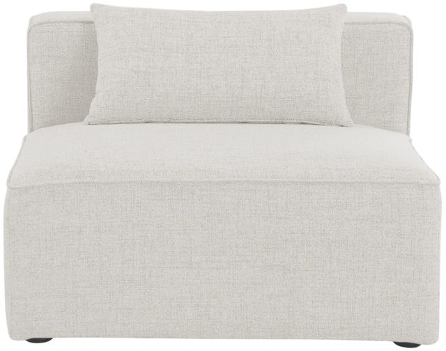 Meridian Furniture Cube Cream Upholstered Modular Armless Chair-1