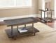Steve Silver Co. Terrell Glass Top End Table with Smoky Brown Base-1