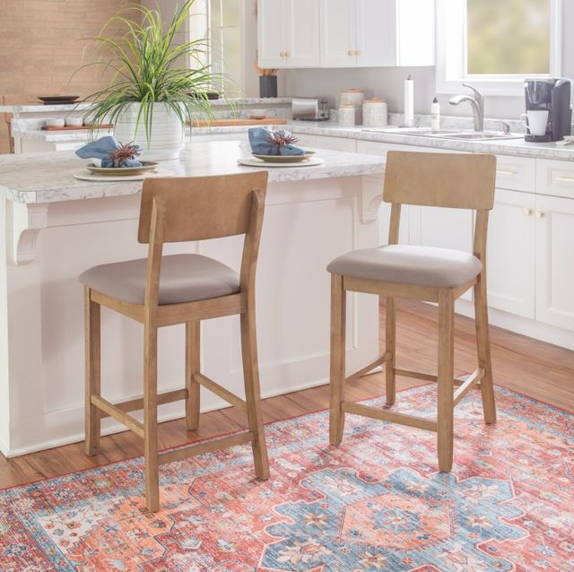Linon Jordan Gray Wash Counter Stool-1