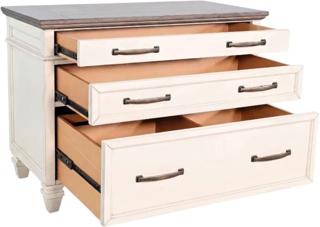 Sunny Designs™ Pasadena Buck Skin/White Lateral File Cabinet-3
