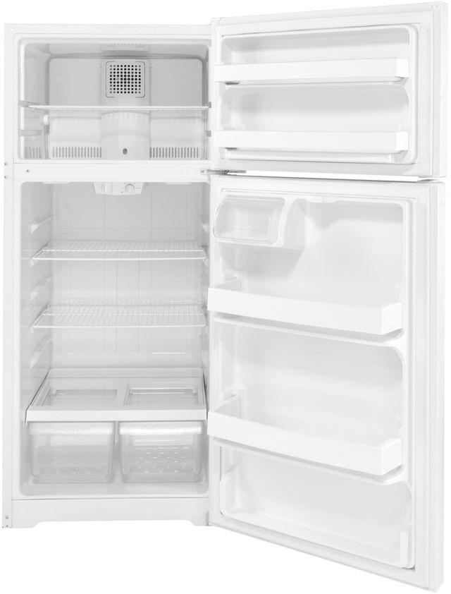 GE® 28" 16.6 Cu. Ft. ENERGY STAR® White Top Freezer Refrigerator-2