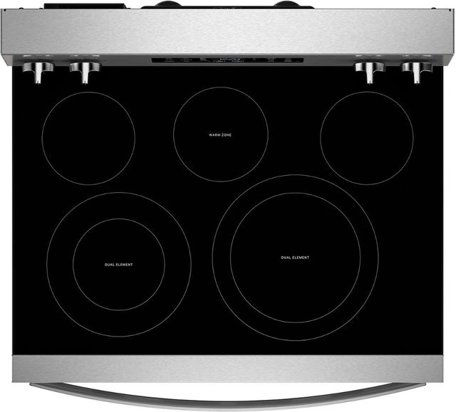 Whirlpool® 30" Fingerprint Resistant Stainless Steel Freestanding Glass-Top Electric Range with Air Cooking Technology-4