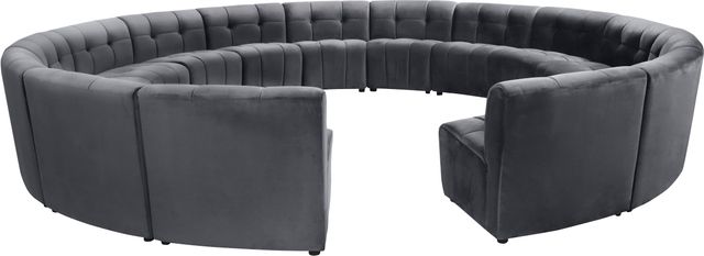 Meridian Furniture Limitless 15-Piece Grey Velvet Modular Sectional-2