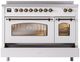 Ilve® Nostalgie II Series 48" White Pro Style Induction Range-4