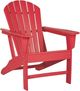 Signature Design by Ashley® Sundown Treasure Red Plastic Outdoor Adirondack Chair-0