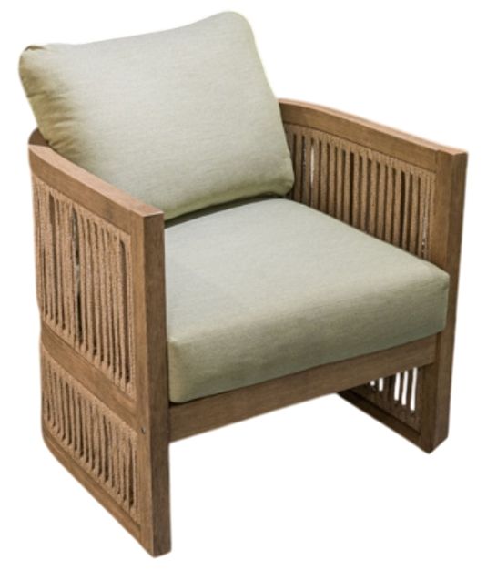 Signature Design by Ashley® Vision Lane Beige/Green Fabric/Wooden Outdoor Lounge Chair-0