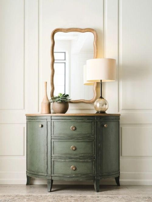 American Drew® Chastain Woodfield Brown/Green Demilune Chest-1